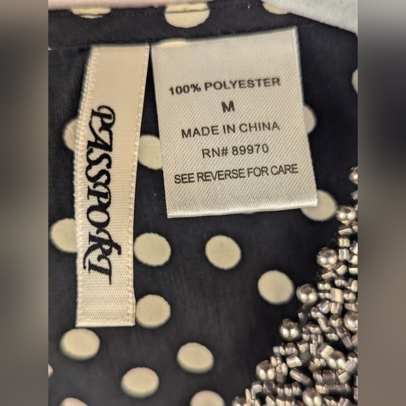 Passport medium tank for dressing up or the office, beaded collar, dry clean - Picture 3 of 7